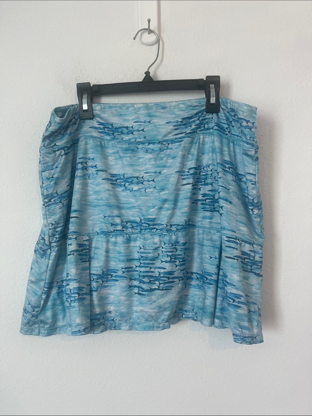 REEL LEGENDS Beachcomber Blue Fish Print Skort